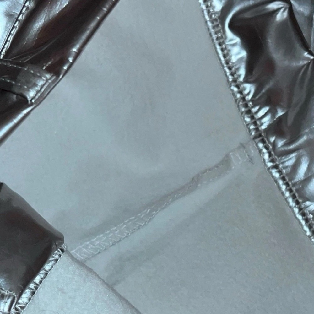 Vintage Festival Silver Metallic High Mid Waisted Drag Lamè Jeans Pants Sz 28 - Picture 8 of 8